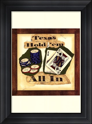 Framed Hold &#39;em I Print