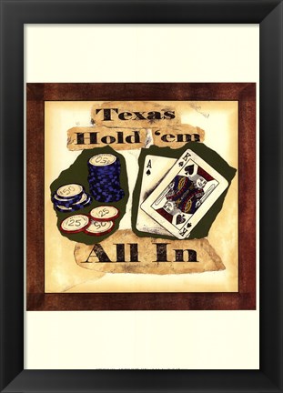 Framed Hold &#39;em I Print