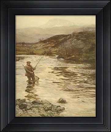 Framed Trout Fishing Print