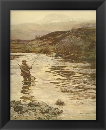 Framed Trout Fishing Print