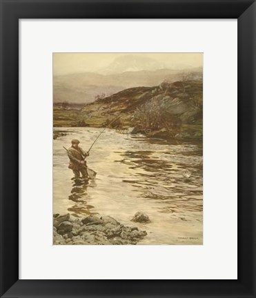 Framed Trout Fishing Print