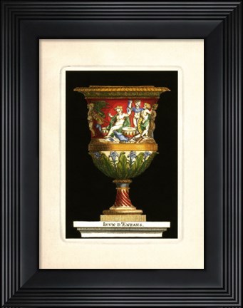 Framed Vase with Cherubs Print