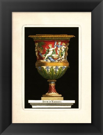 Framed Vase with Cherubs Print