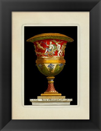 Framed Vase with Chariot Print