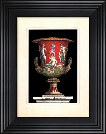 Framed Vase with Deer Print