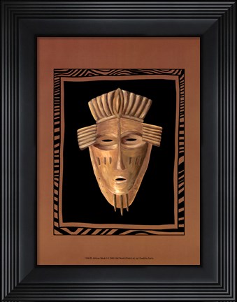 Framed African Mask I Print