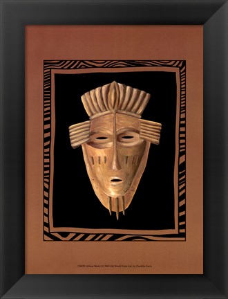 Framed African Mask I Print