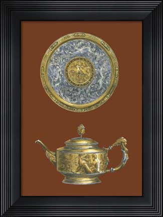 Framed Silver Serving Pieces II Print