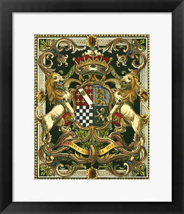 Framed Crest on Black II Print