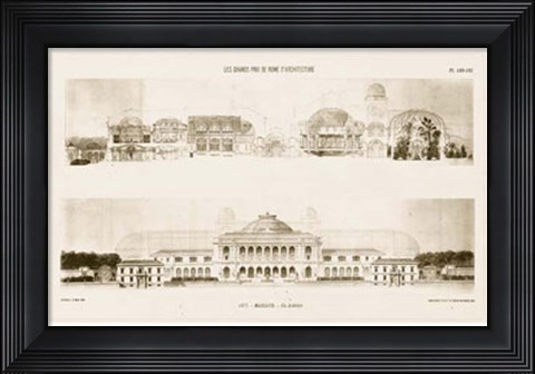 Framed Les Grands Prix D&#39;Architecture II Print