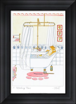 Framed Refreshing Paws Print