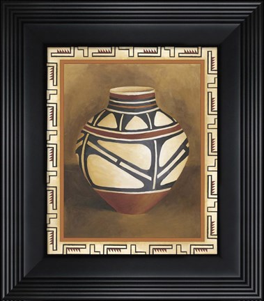 Framed Southwest Pottery I Print