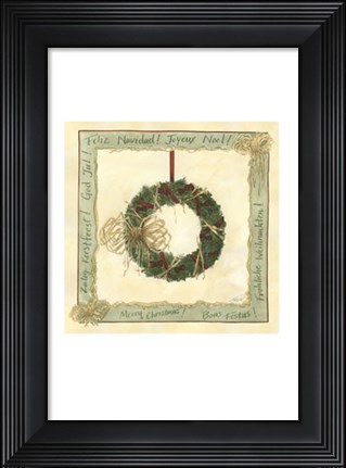 Framed Raffia Wreath II Print
