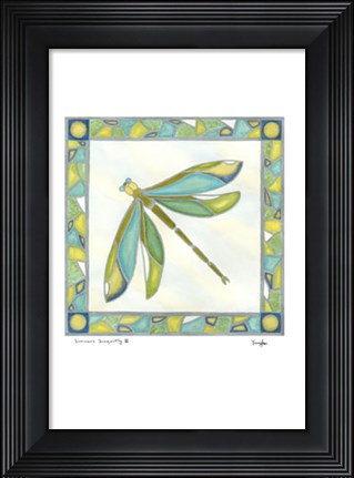 Framed Luminous Dragonfly II Print