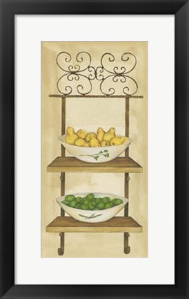 Framed Fruit with Wrought Iron II Print