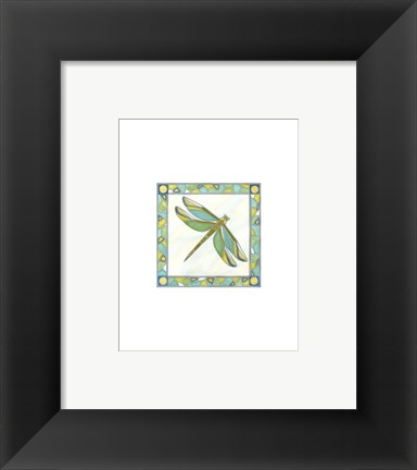 Framed Mini Luminous Dragonfly I Print