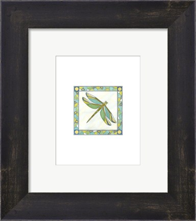Framed Mini Luminous Dragonfly I Print