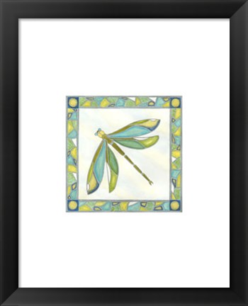 Framed Mini Luminous Dragonfly II Print