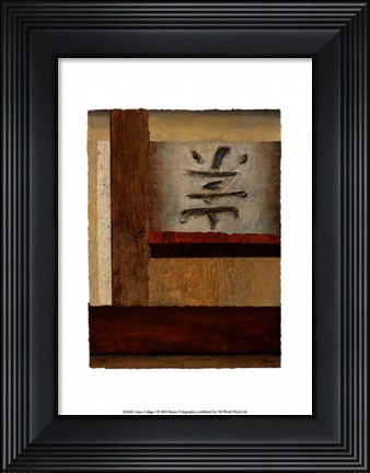 Framed Asian Collage I Print
