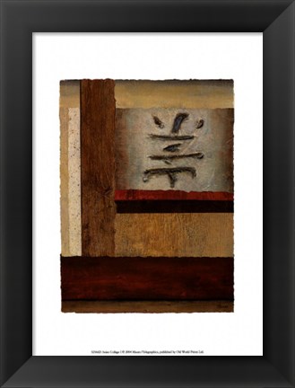 Framed Asian Collage I Print