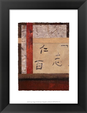 Framed Asian Collage II Print