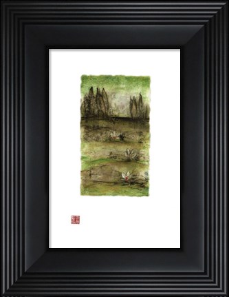 Framed Water Garden II Print