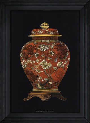 Framed Red Porcelain Vase (P) II Print