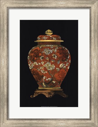 Framed Red Porcelain Vase (P) II Print