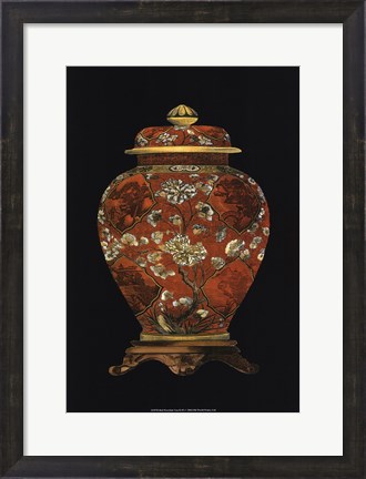Framed Red Porcelain Vase (P) II Print