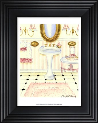 Framed Chic Bath (D) Print