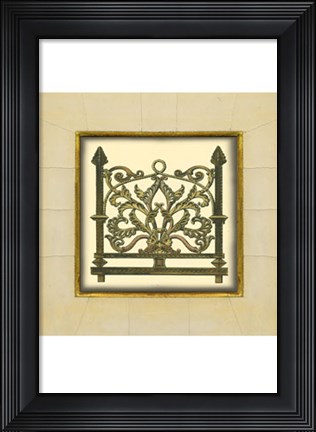 Framed Gate in Gesso I (H) Print