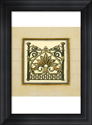 Framed Gate in Gesso II (H) Print