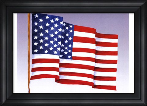 Framed American Flag (H) Print