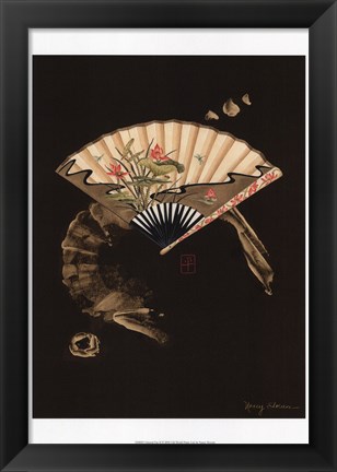 Framed Oriental Fan II Print