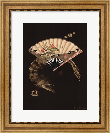 Framed Oriental Fan II Print