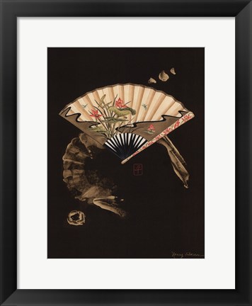 Framed Oriental Fan II Print