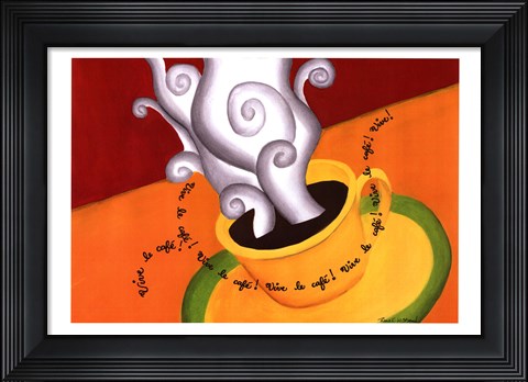 Framed Vive le Caf! Print