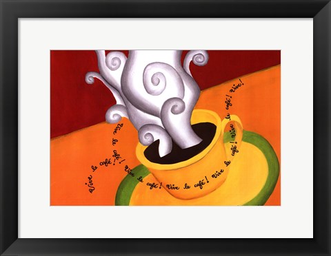 Framed Vive le Caf! Print