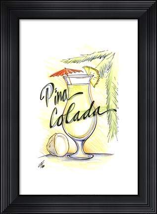 Framed Drink up...Pina Colada Print