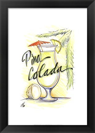 Framed Drink up...Pina Colada Print