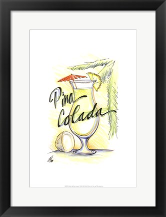 Framed Drink up...Pina Colada Print