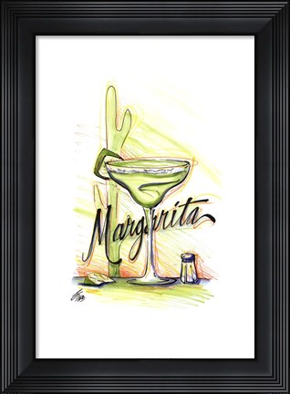 Framed Drink up...Margarita Print