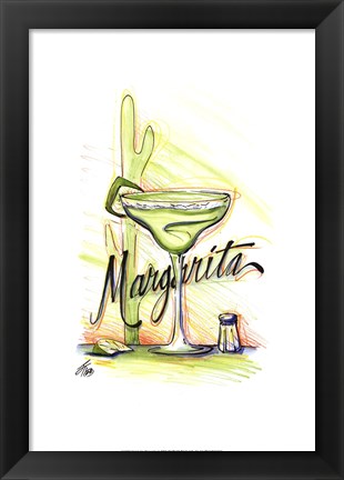 Framed Drink up...Margarita Print