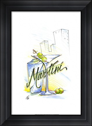 Framed Drink Up...Martini Print