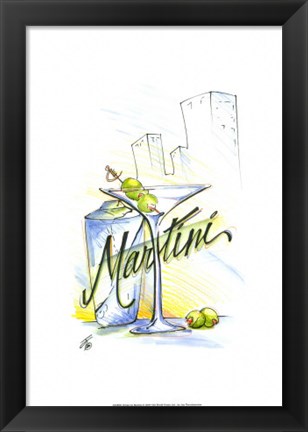 Framed Drink Up...Martini Print