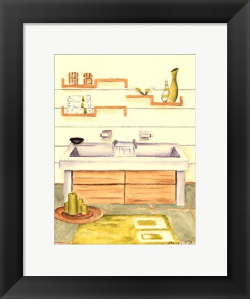Framed Zen Bath II Print