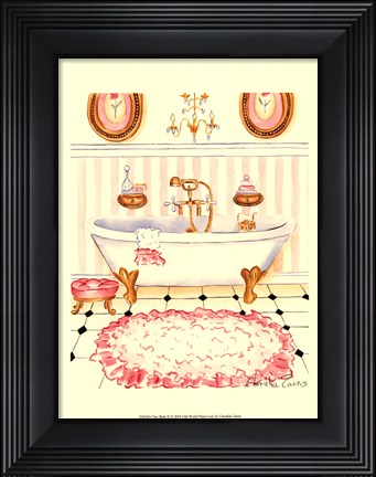 Framed Chic Bath II Print