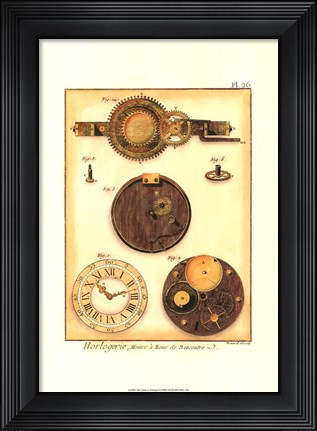 Framed Clock is Ticking II Print