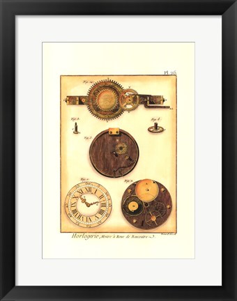 Framed Clock is Ticking II Print