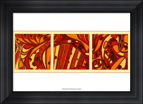 Framed Orange Fission I Print